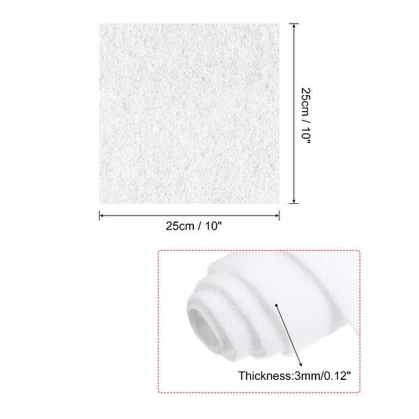 Artificial Grass Mat 10" x 10" White Realistic Fake Turf 4pcs Bed